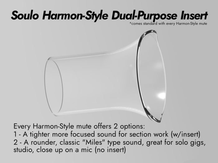Dual-Purpose Insert for Harmon-Style Mute